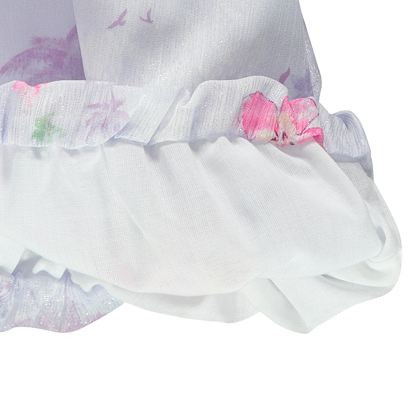 Robe irisée sans manches avec fleurs en sublimation 