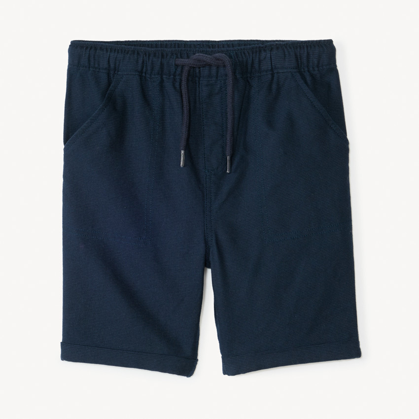 Bermuda uni en toile pour bébé garçon