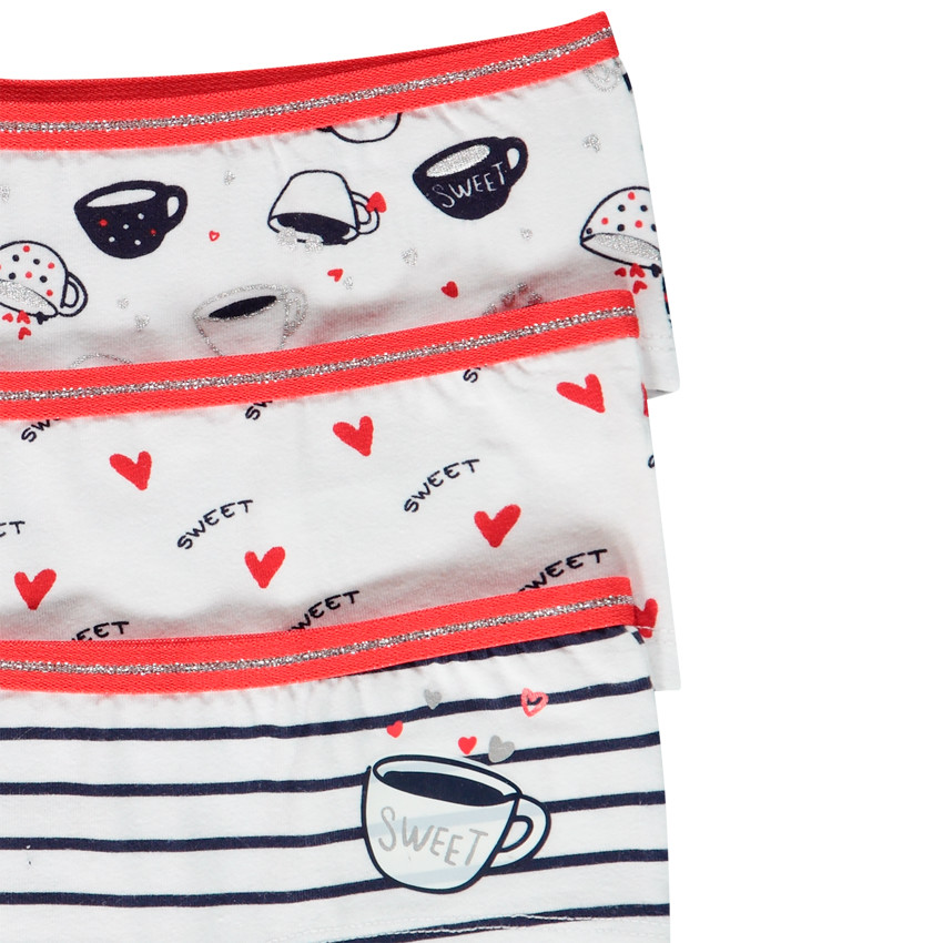 Lot de 3 shorties en coton pour fille 