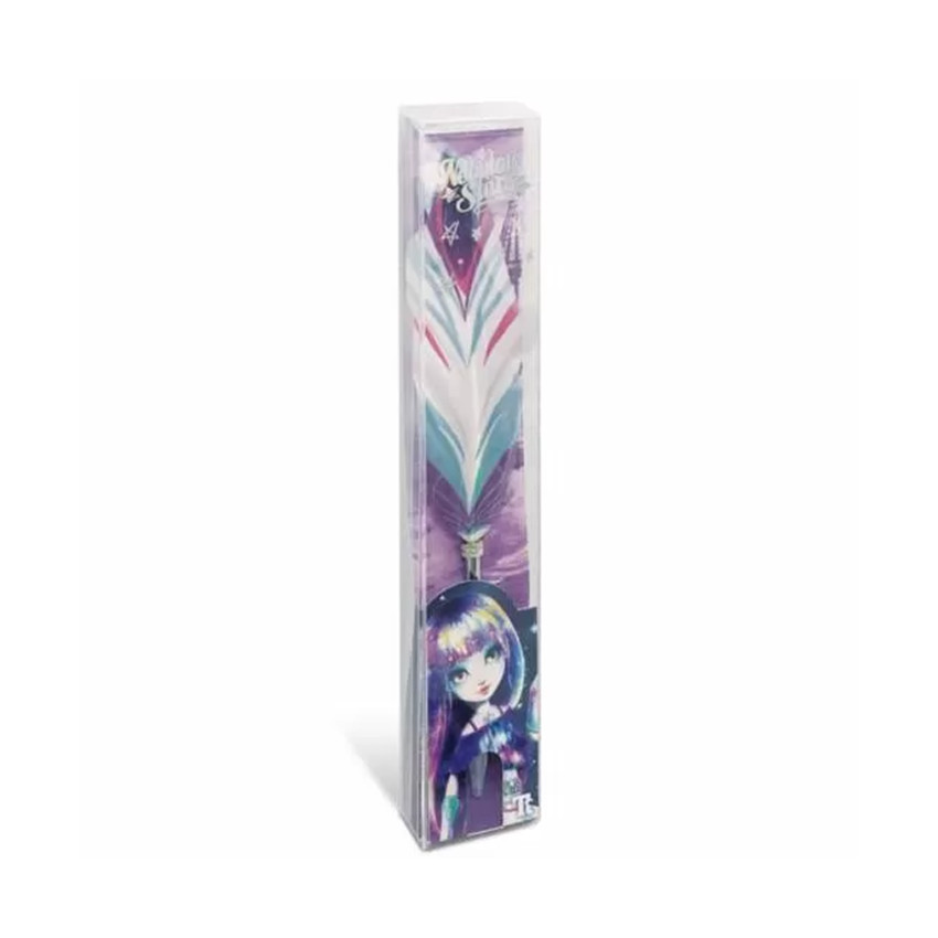 Stylo à bille avec plume décorative (modèle aléatoire) 