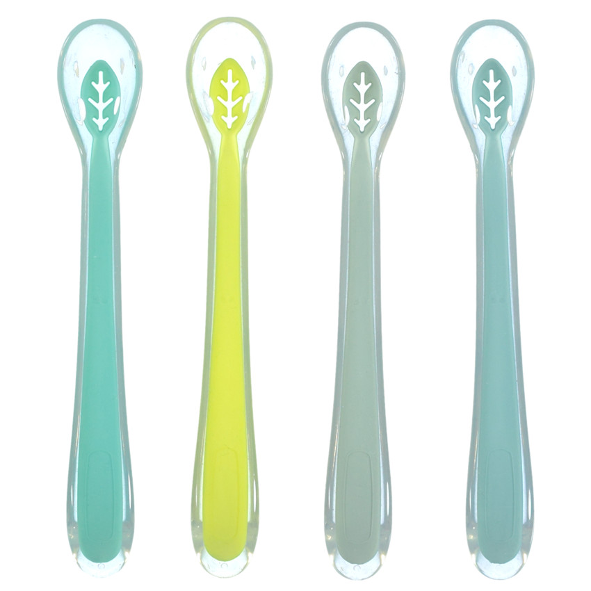 Set de 4 couverts en silicone Mix'N'Match - Bleu Main Set de 4 couverts en silicone Mix'N'Match - Bleu