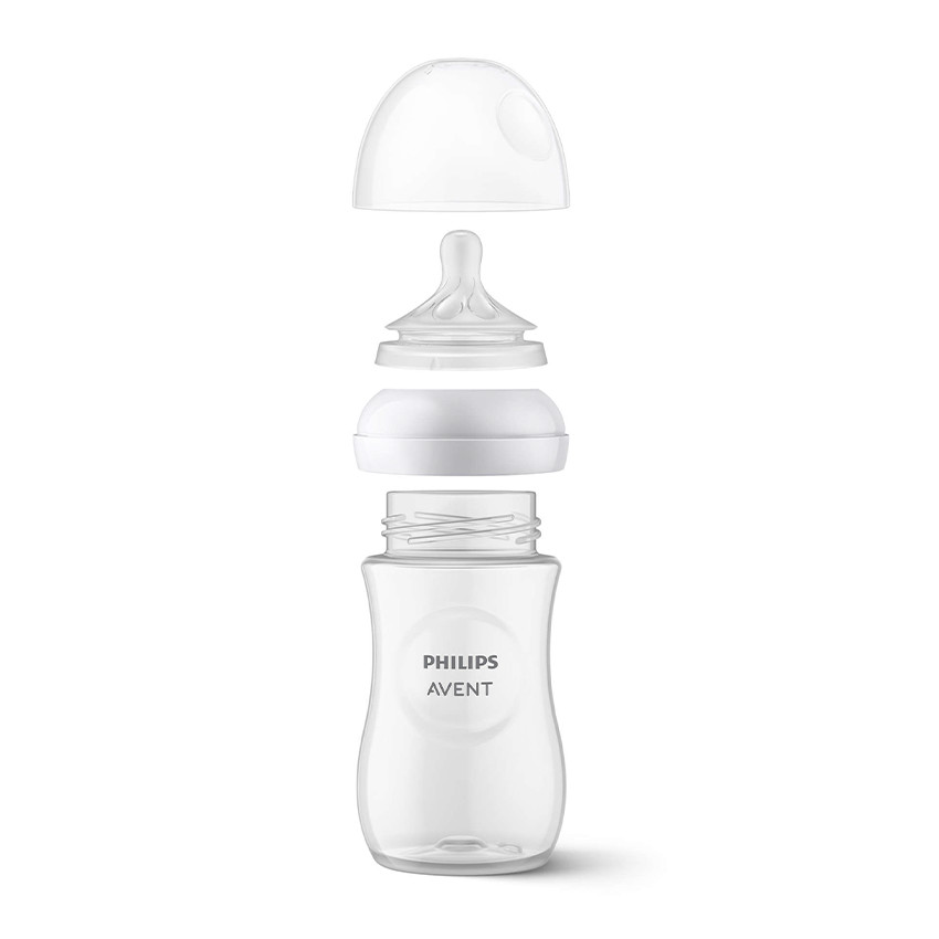 Coffret naissance 3 biberons Natural Response + goupillon - Transparent (Philips Avent) - Image 4