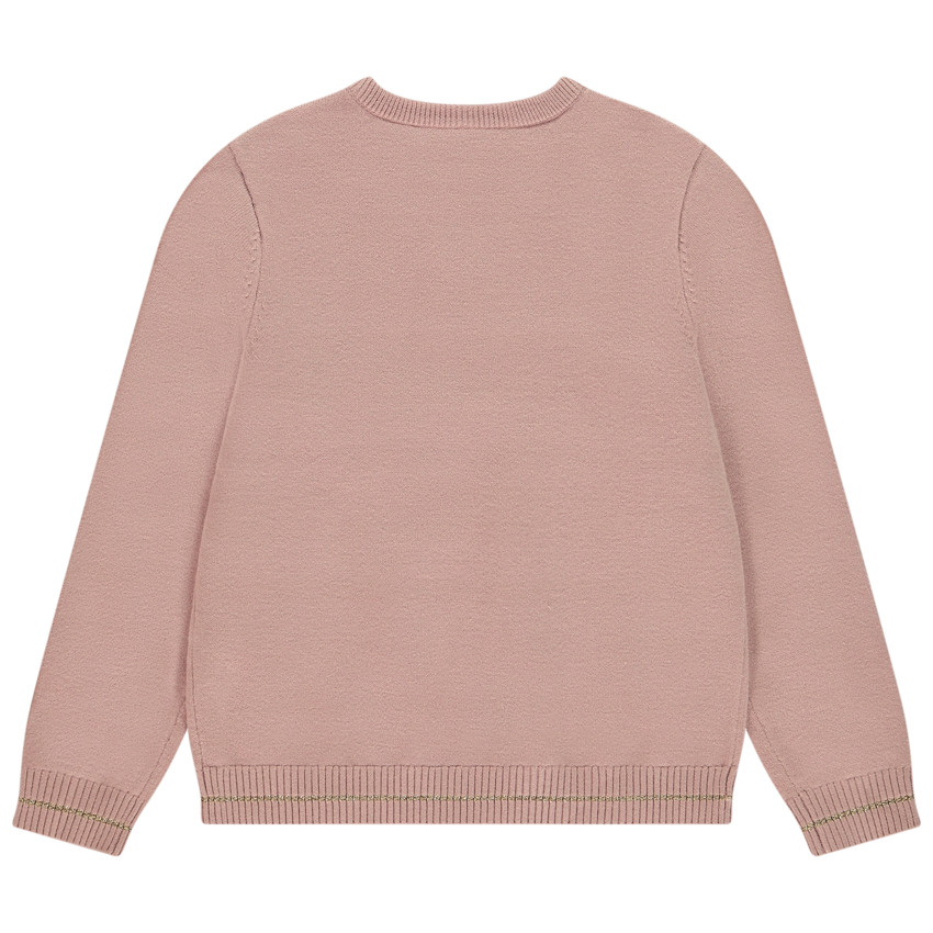 Pull en tricot motif cœur fantaisie pour fille 