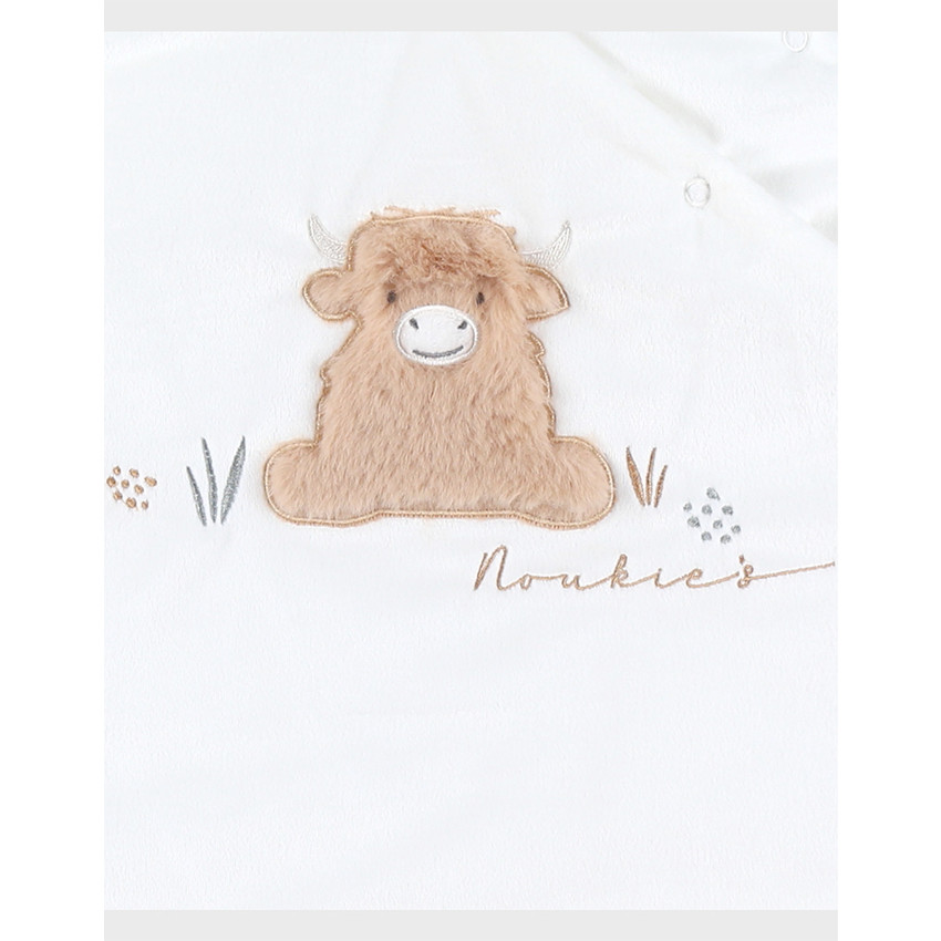 Gigoteuse veloudoux sans manches 70cm Fluffy Ecru  