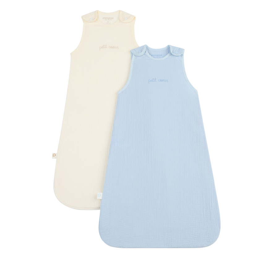 Lot de 2 gigoteuse sans manches TOG 0,5 Petit Cœur