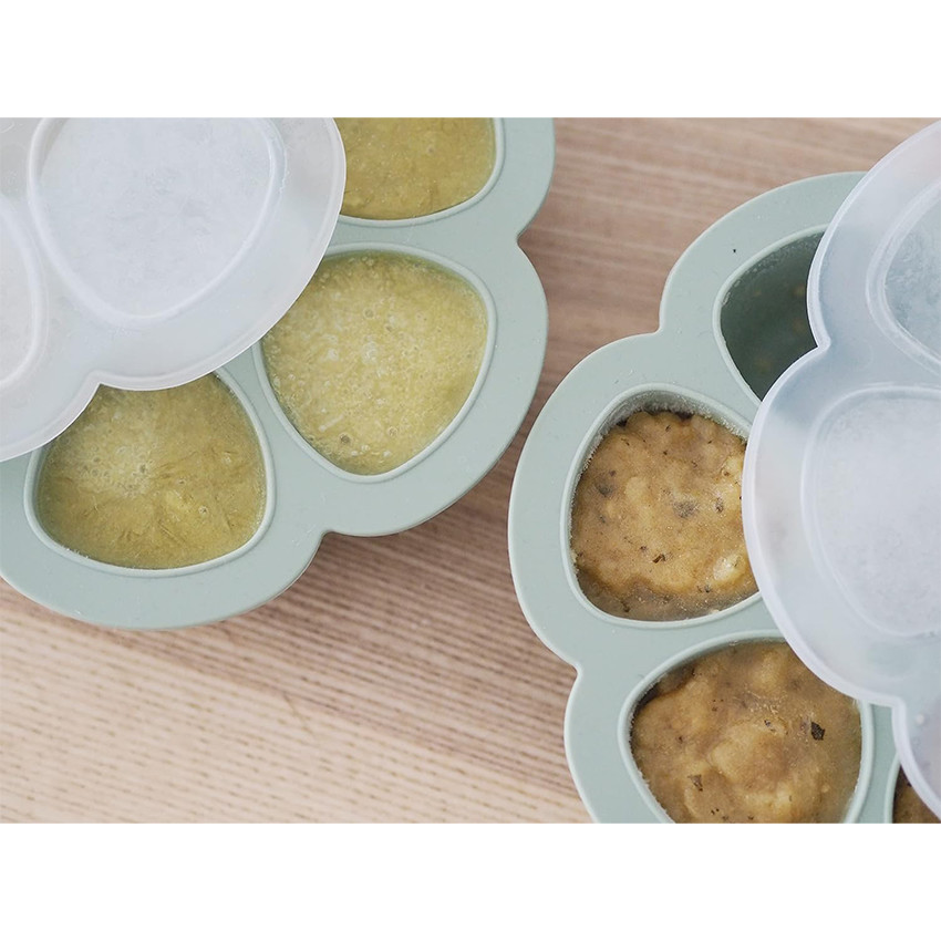 Moule de conservation multiportions en silicone 6x150 ml Vert Sauge - Vert (Béaba) - Image 3