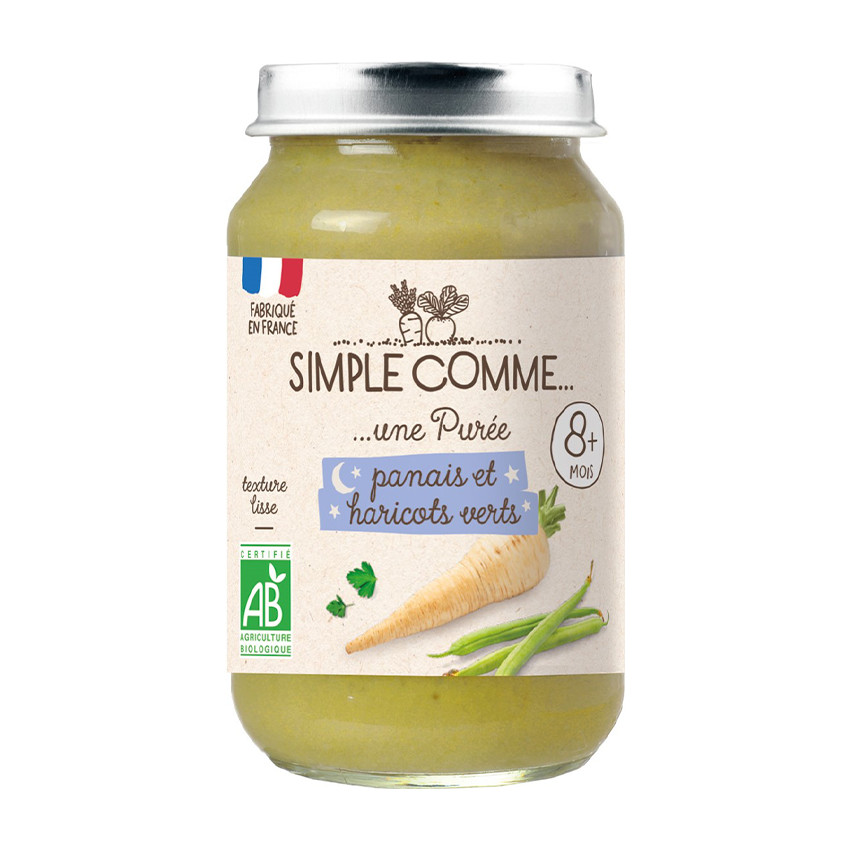 Petit pot panais et haricot vert bio 200 g 