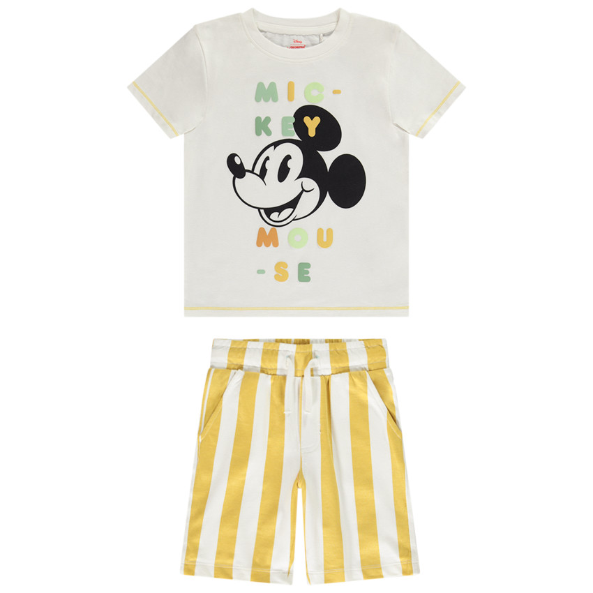 Ensemble court 2 pièces t-shirt + short Mickey Disney pour garçon