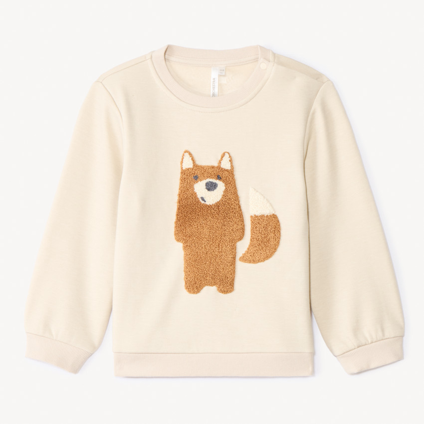Sweat molleton avec broderie loop animal pour bébé garçon