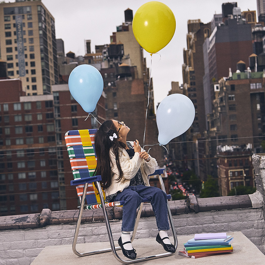 Jean paperbag en denim avec ceinture fantaisie pour fille 