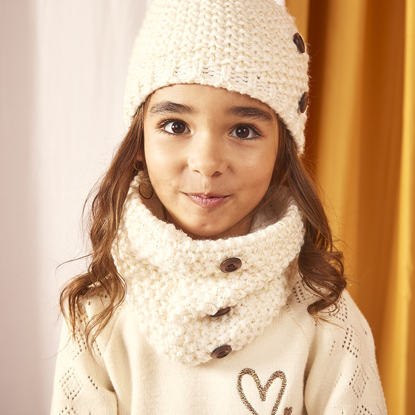 Pull en tricot avec broderie pour fille 