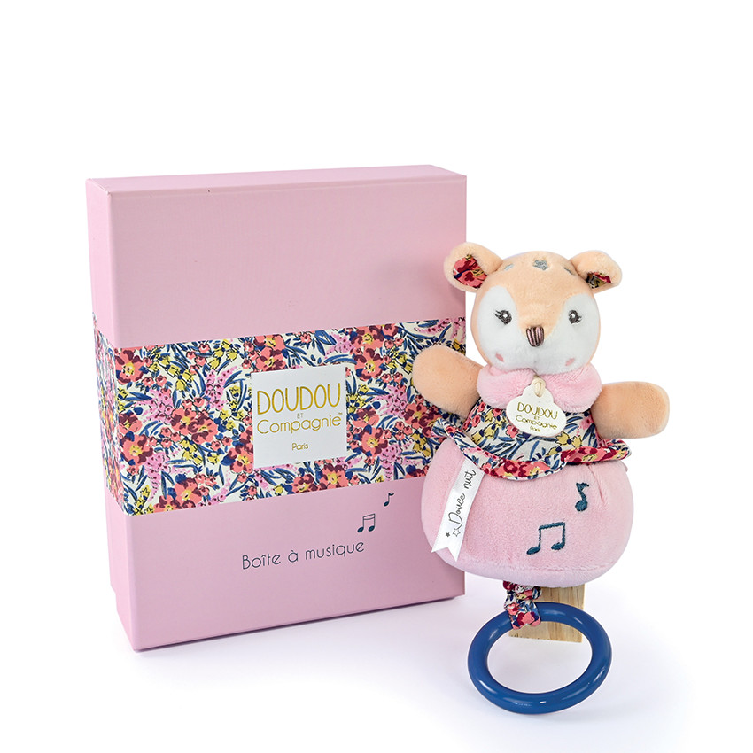 Peluche musicale faon Boh'Aime