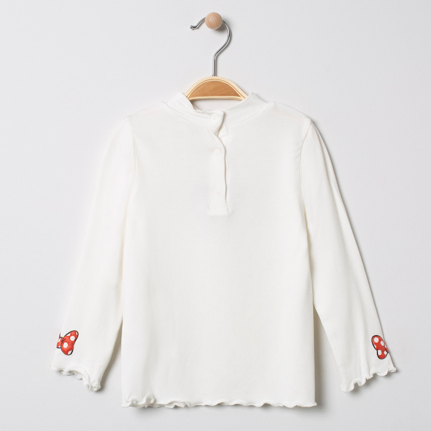 Sous-pull col cheminée à broderies Minnie Disney 