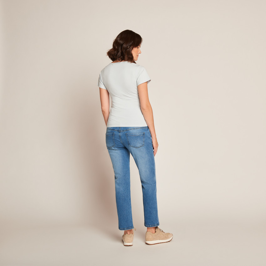 T-shirt manches courtes de grossesse et d'allaitement uni 