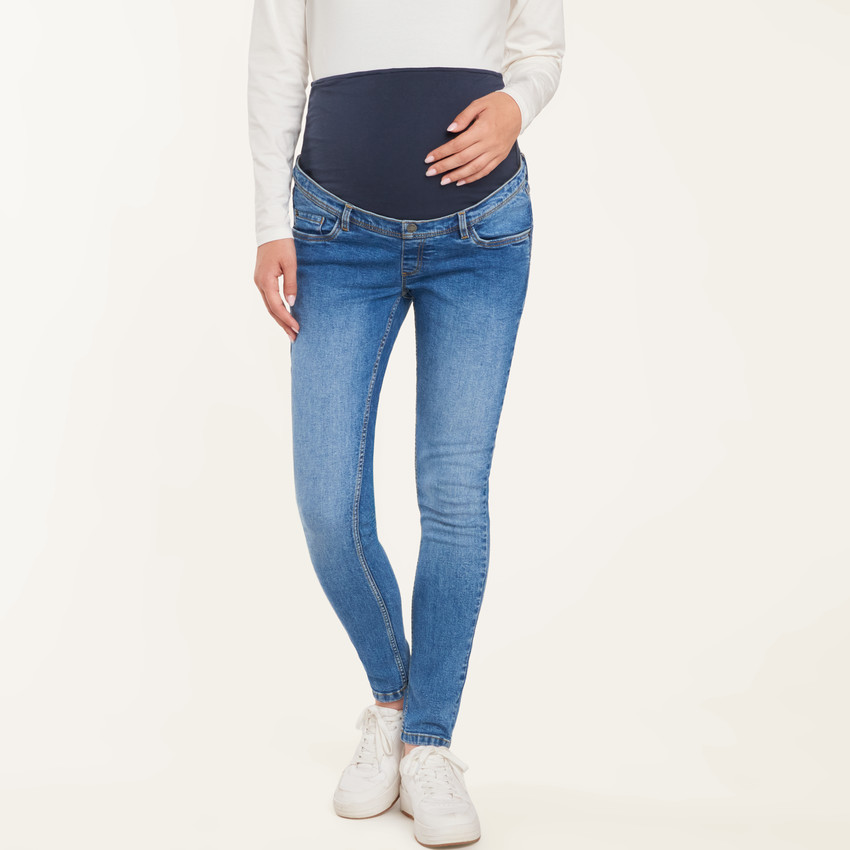 Jean slim de grossesse avec bandeau haut