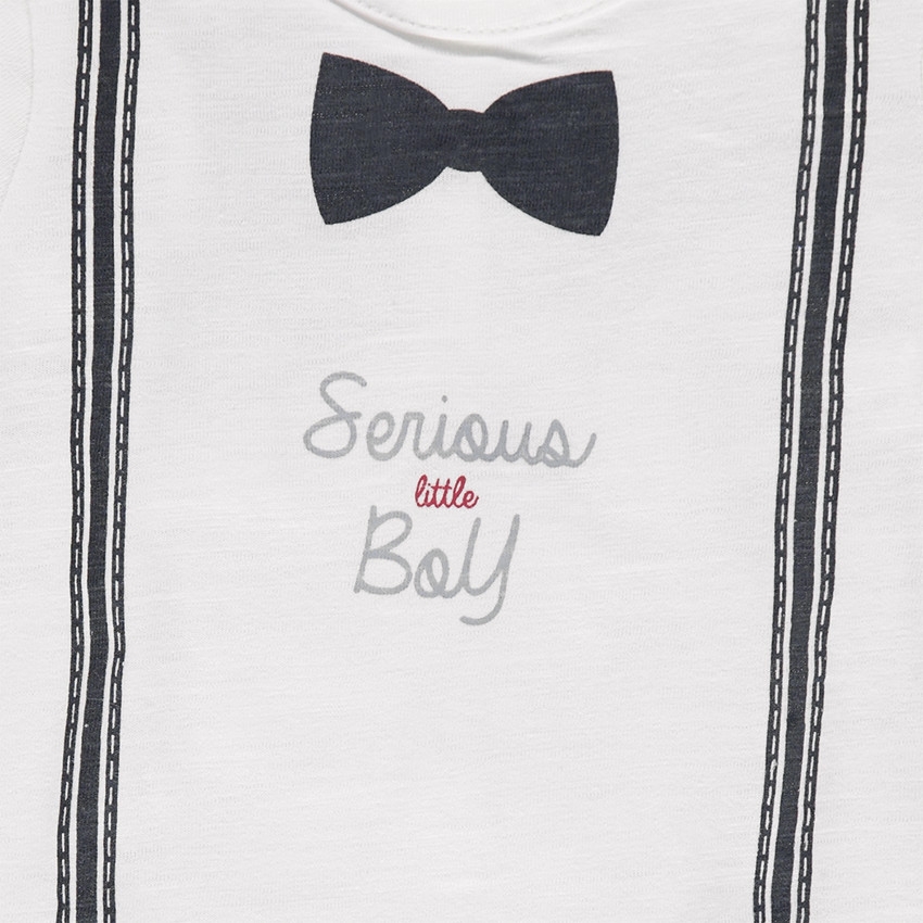 Ensemble tee-shirt effet trompe l'oeil et pantalon rayé 