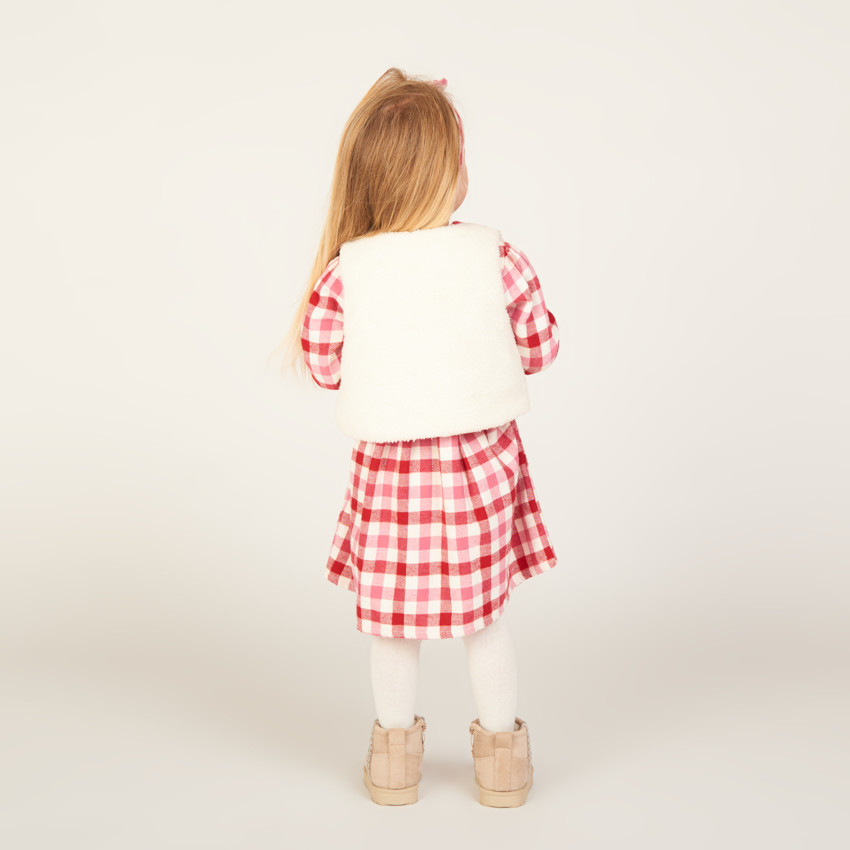 Ensemble 3 pièces à carreaux vichy pour bébé fille 