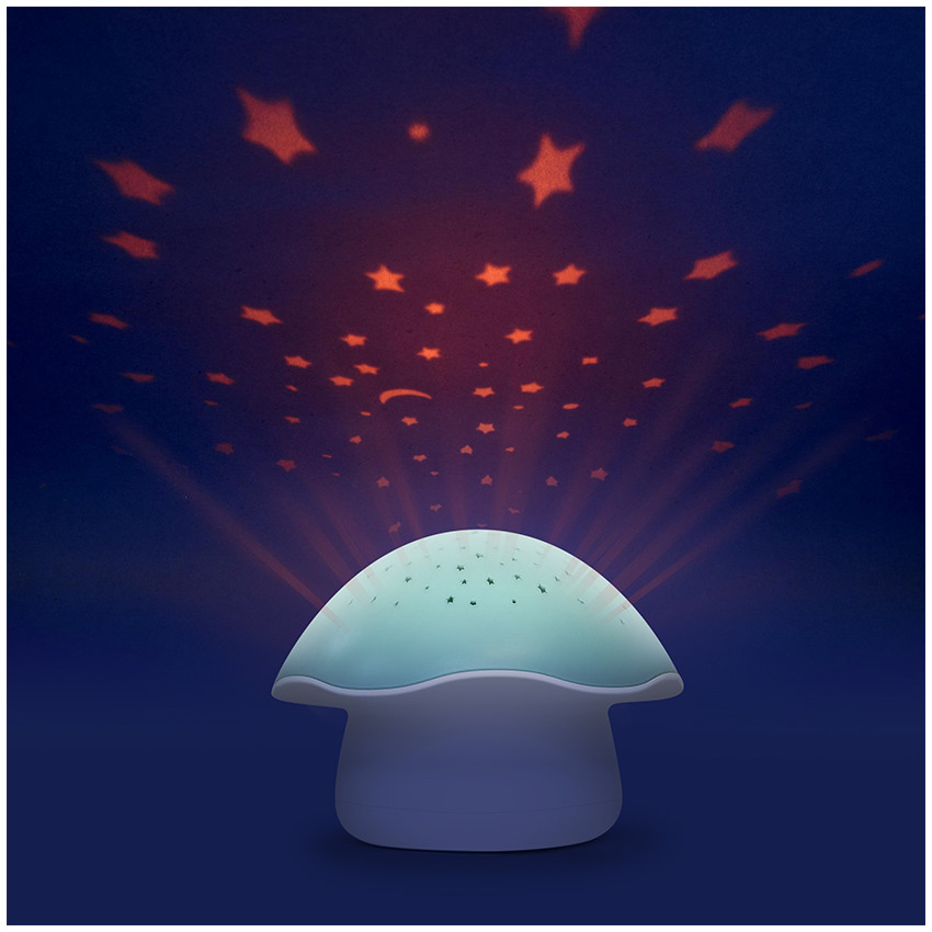 Veilleuse projecteur d'étoiles et musical Vert Champignon Vert - Vert (Pabobo) - Image 4