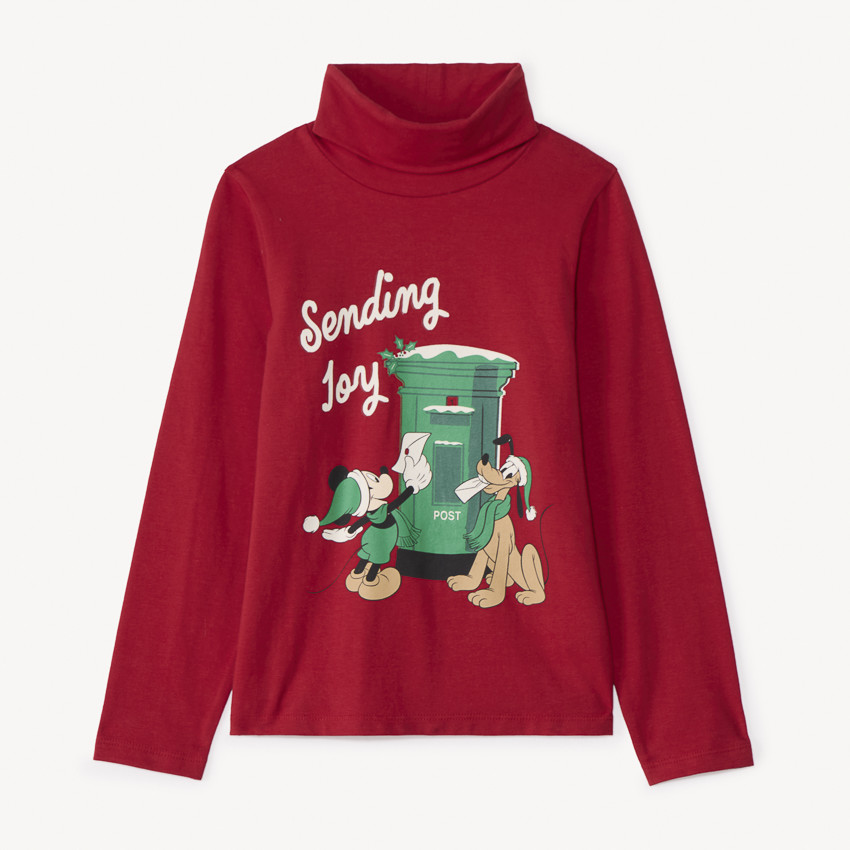 Sous-pull col roulé de Noël Mickey Disney pour garçon