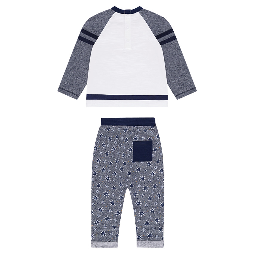 Jogging en molleton avec inscription brodée Star Wars™ et pantalon imprimé all-over 
