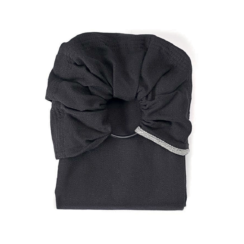 écharpe de portage sling en sergé brisé noir - noir