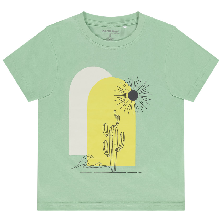 T-shirt manches courtes print fantaisie pour garçon 