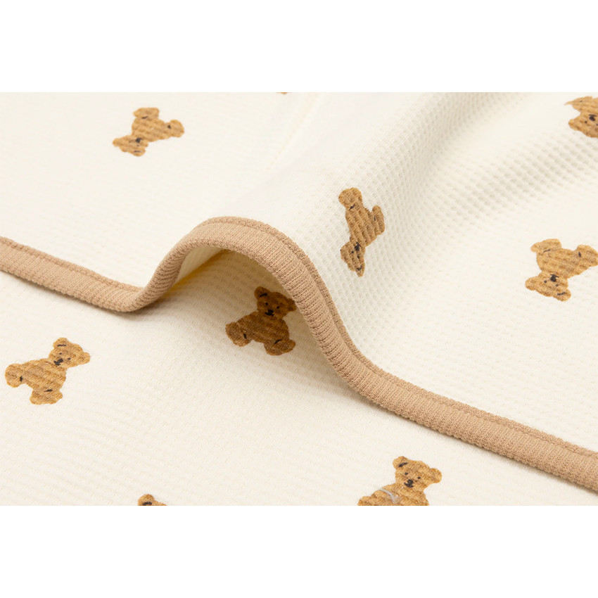 Couverture berceau 75x100cm Gaufré Mini Teddy Bear 