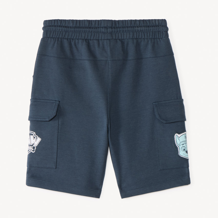 Short en maille style cargo badge Chase de la Pat'Patrouille pour garçon 