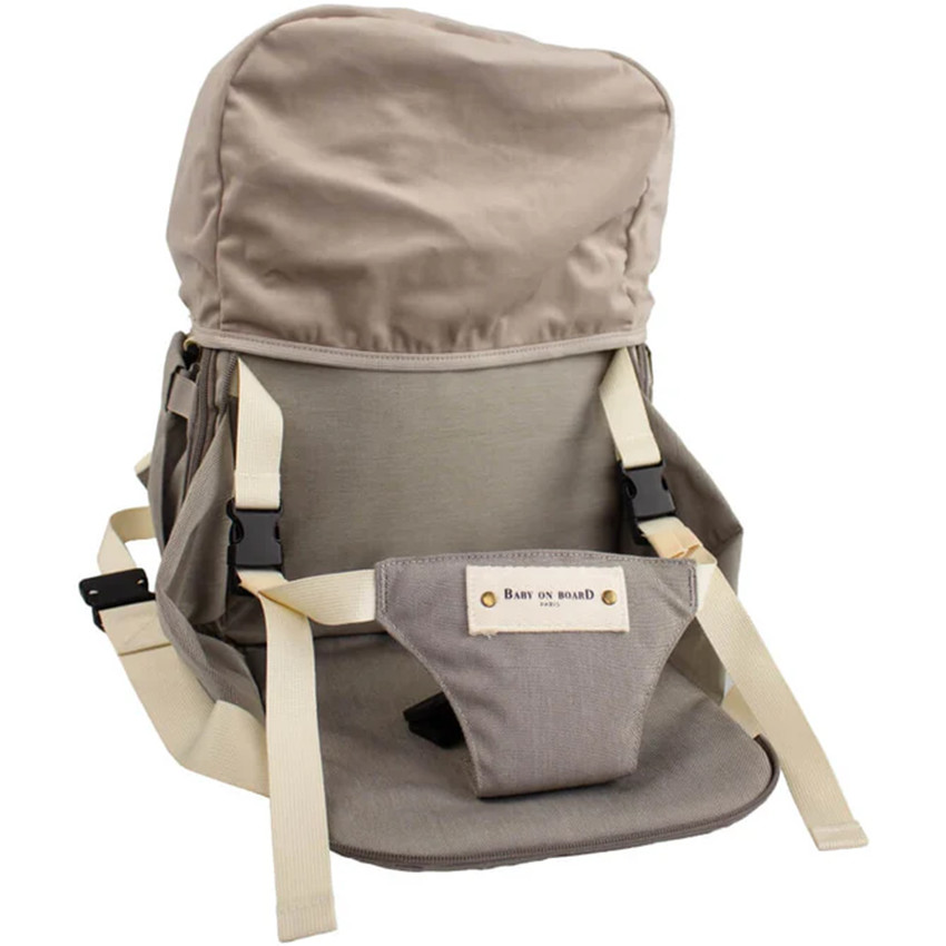 Sac à langer/sac à dos Agathe - Gris/beige 