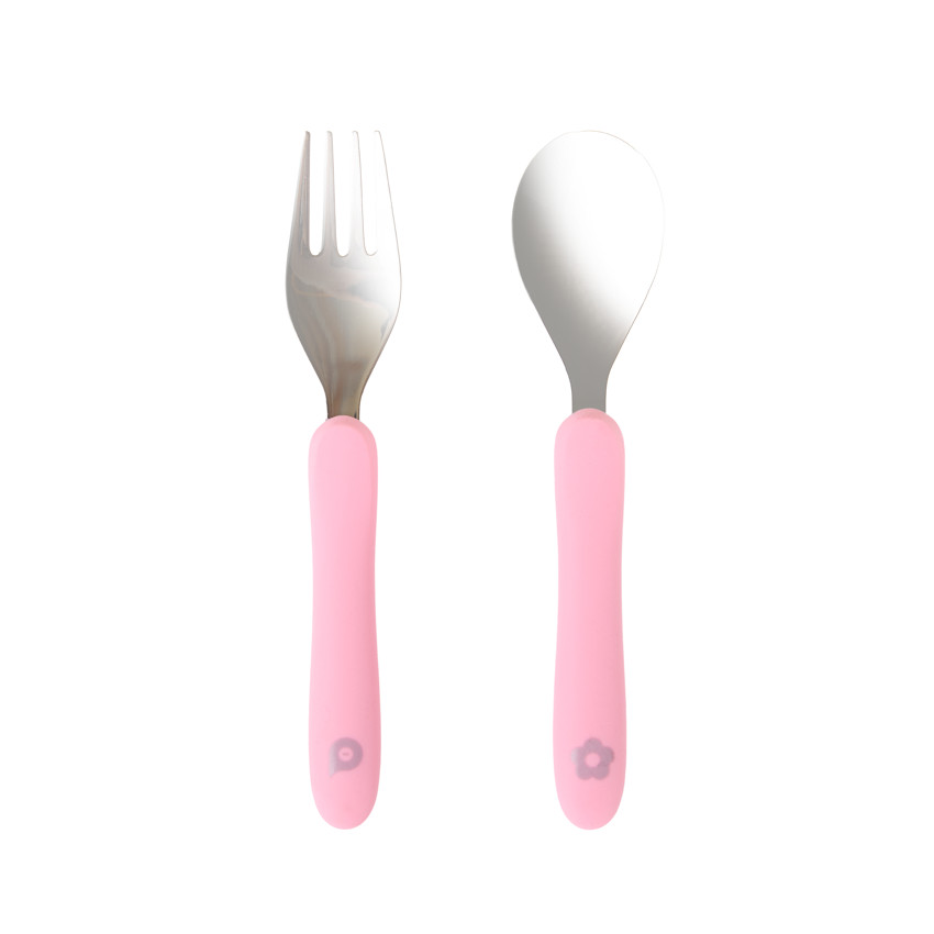 Set cuillère et fourchette Miamix  en inox - Rose 