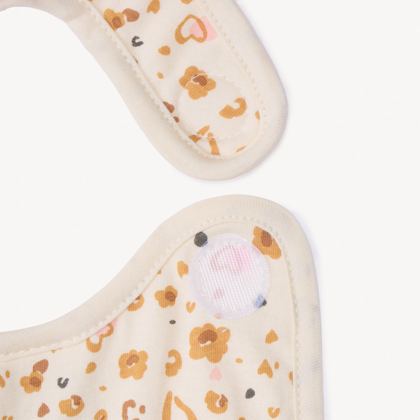 Lot de 2 bavoirs motifs léopard pour bébé fille 