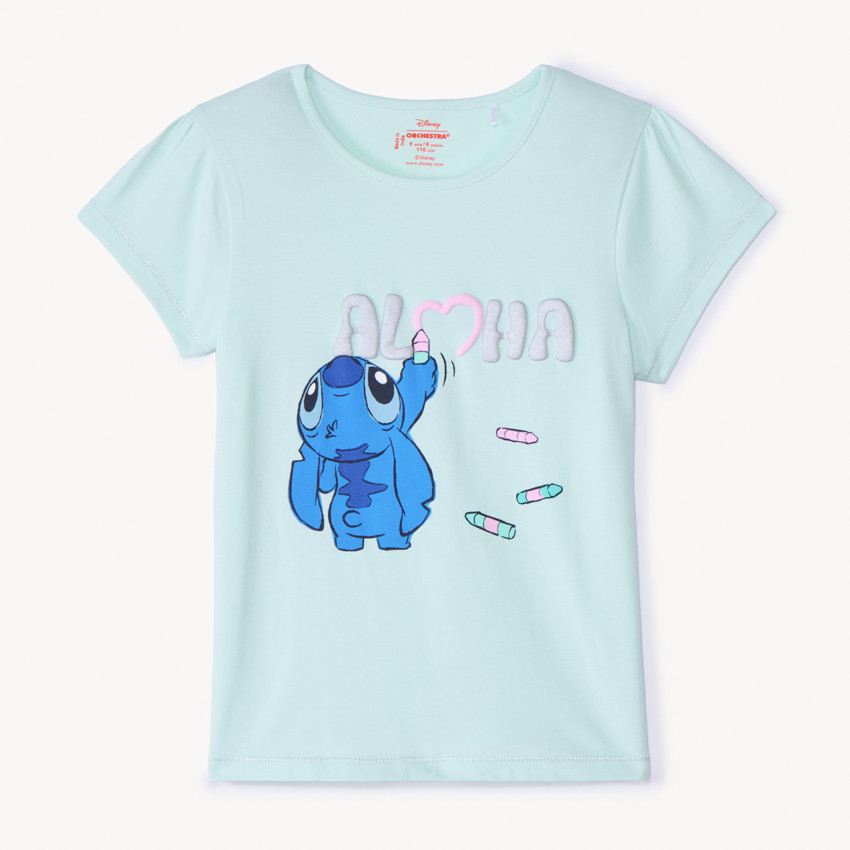 T-shirt manches courtes Stitch Disney pour fille 