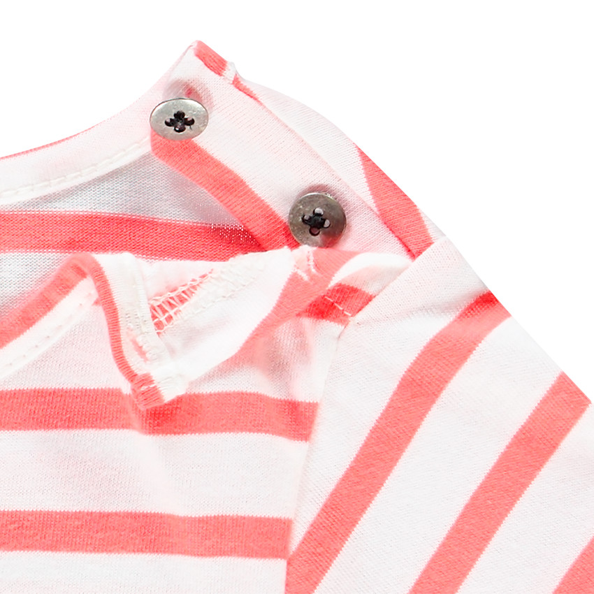 T-shirt mixte bébé à manches courtes marinière 