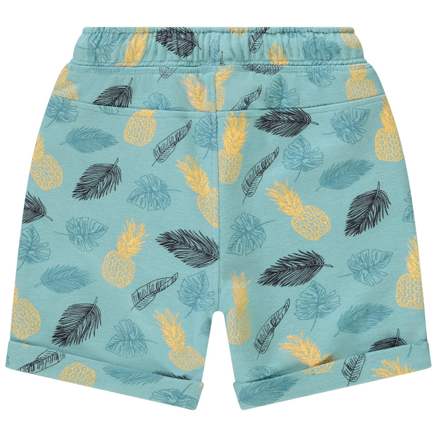 Bermuda en molleton imprimé feuilles/ananas pour bébé garçon 