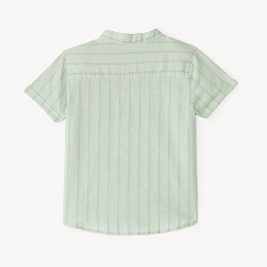 Chemise à manches courtes rayée col mao pour bébé garçon 