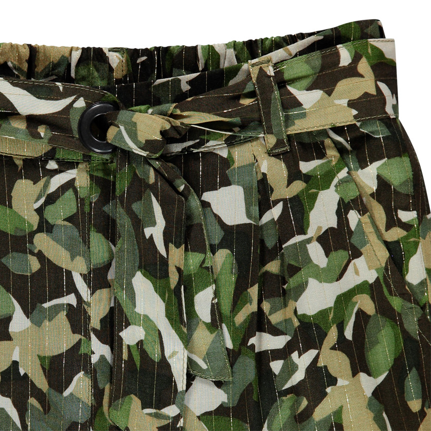 Pantalon ample imprimé all-over à fines rayures métallisées Main Pantalon ample imprimé all-over à fines rayures métallisées