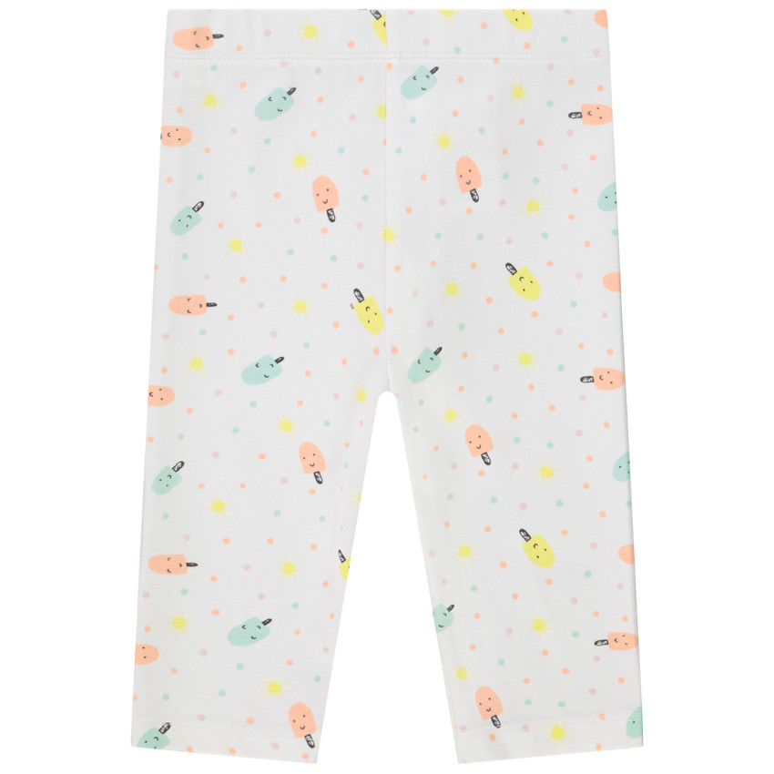 Corsaire en jersey avec imprimé fantaisie pour bébé fille 