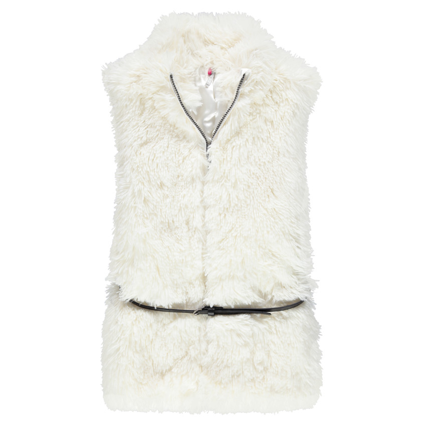 Junior - Gilet long sans manches en fausse fourrure 