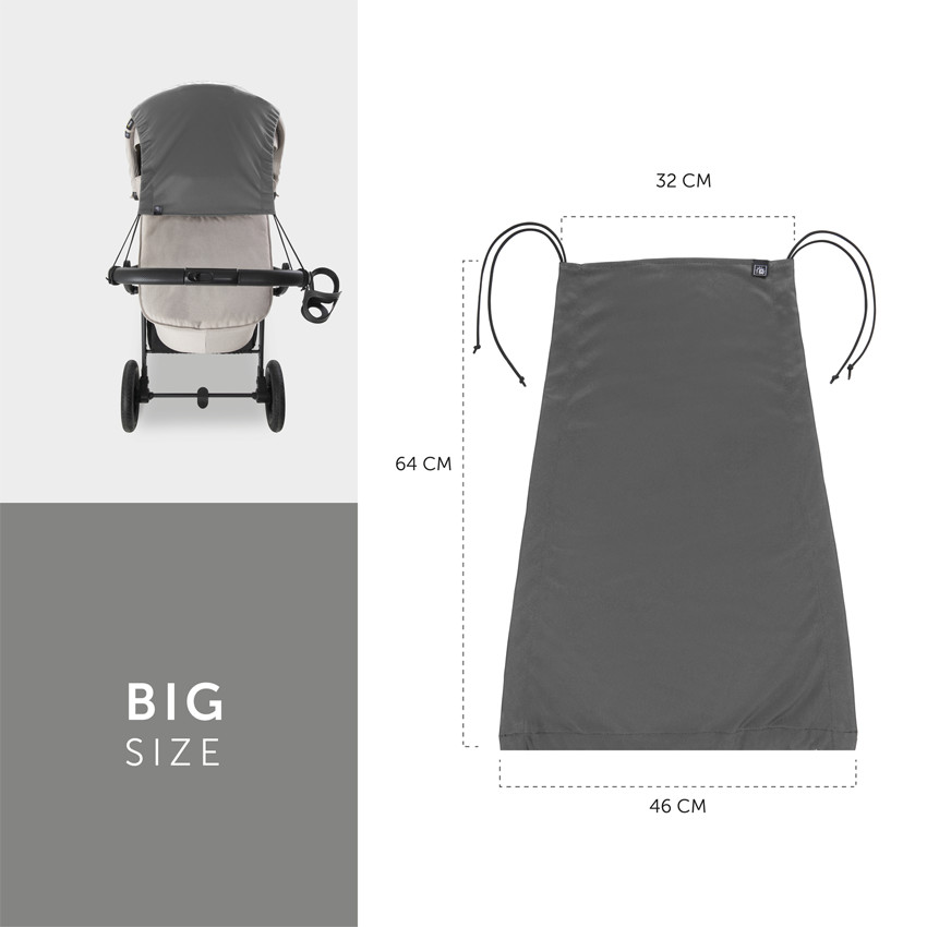Auvent pour poussette Gris 