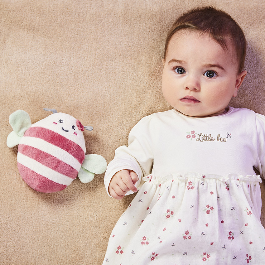 Peluche abeille en velours pour bébé fille 