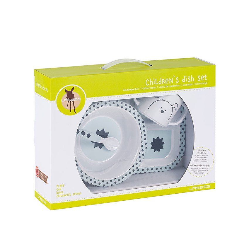 Coffret repas mélamine silicone Little chums – Chien 