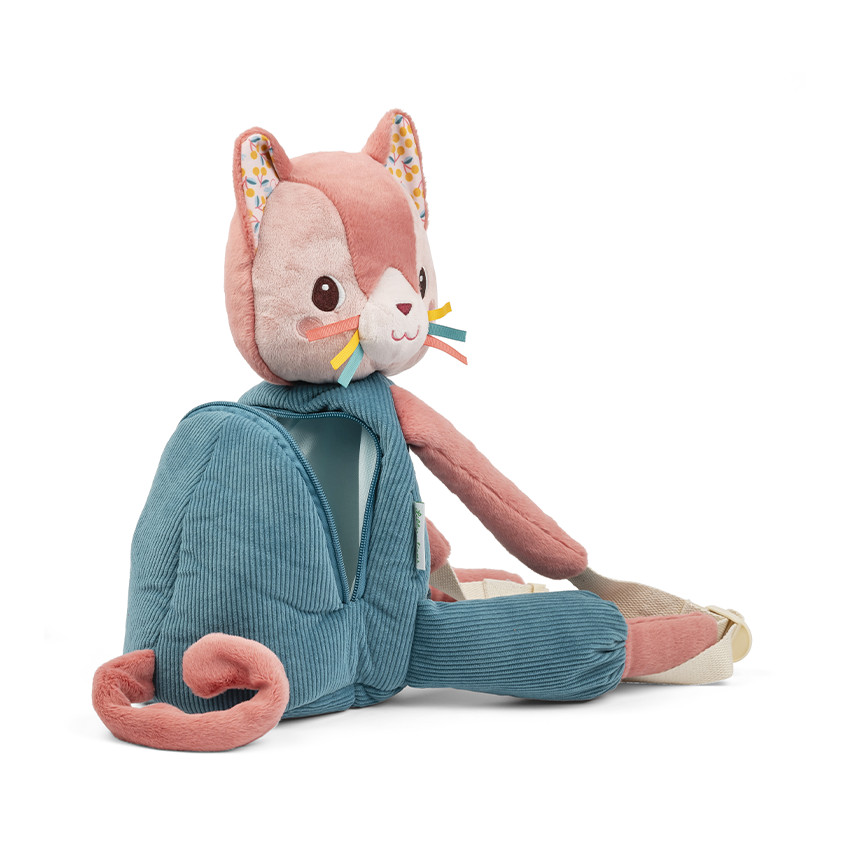 Sac à dos tout doux Jeanne le chat 