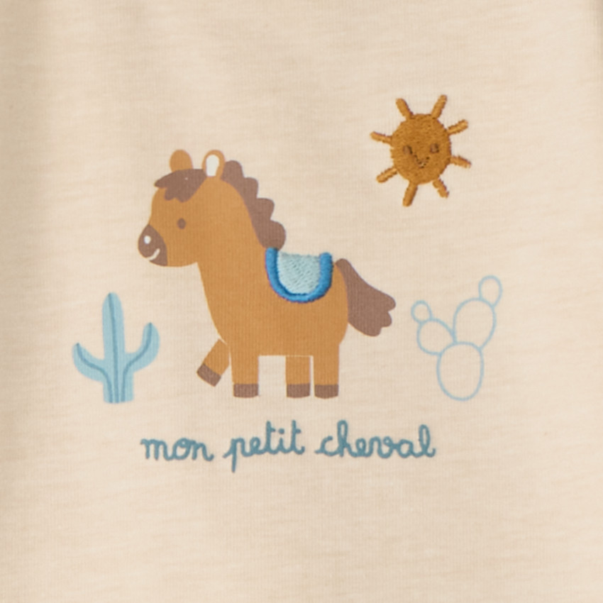 Ensemble 2 pièces motif cheval pour bébé garçon 