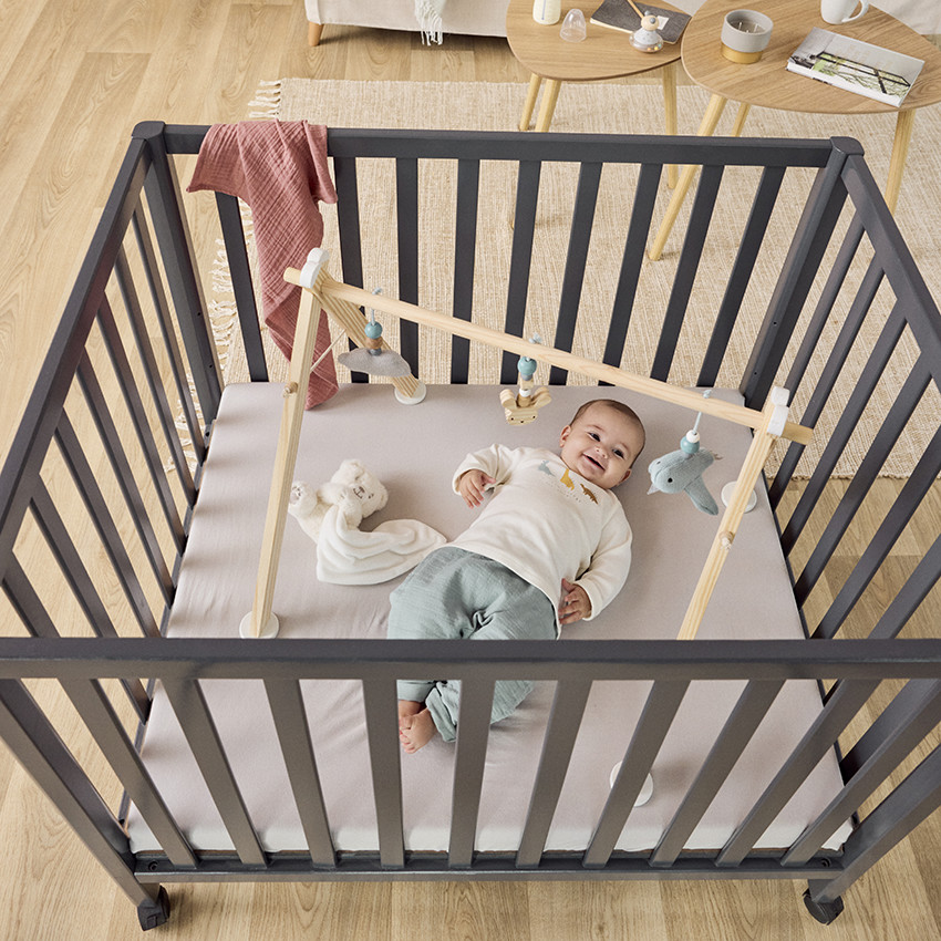 Parc en bois Tommy anthracite 