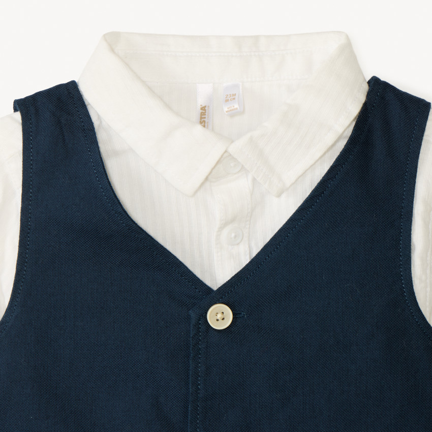 Ensemble 3 pièces avec nœud papillon pour bébé garçon 