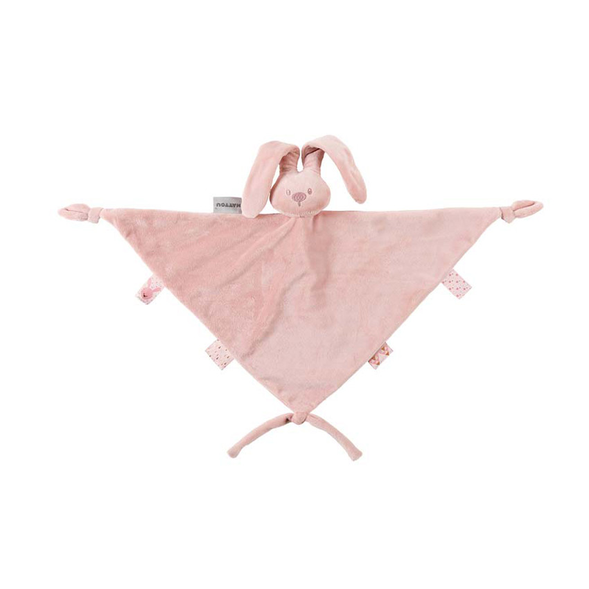 Doudou Lapidou Maxi Marionnette en tissu recyclé – Rose Main Doudou Lapidou Maxi Marionnette en tissu recyclé – Rose