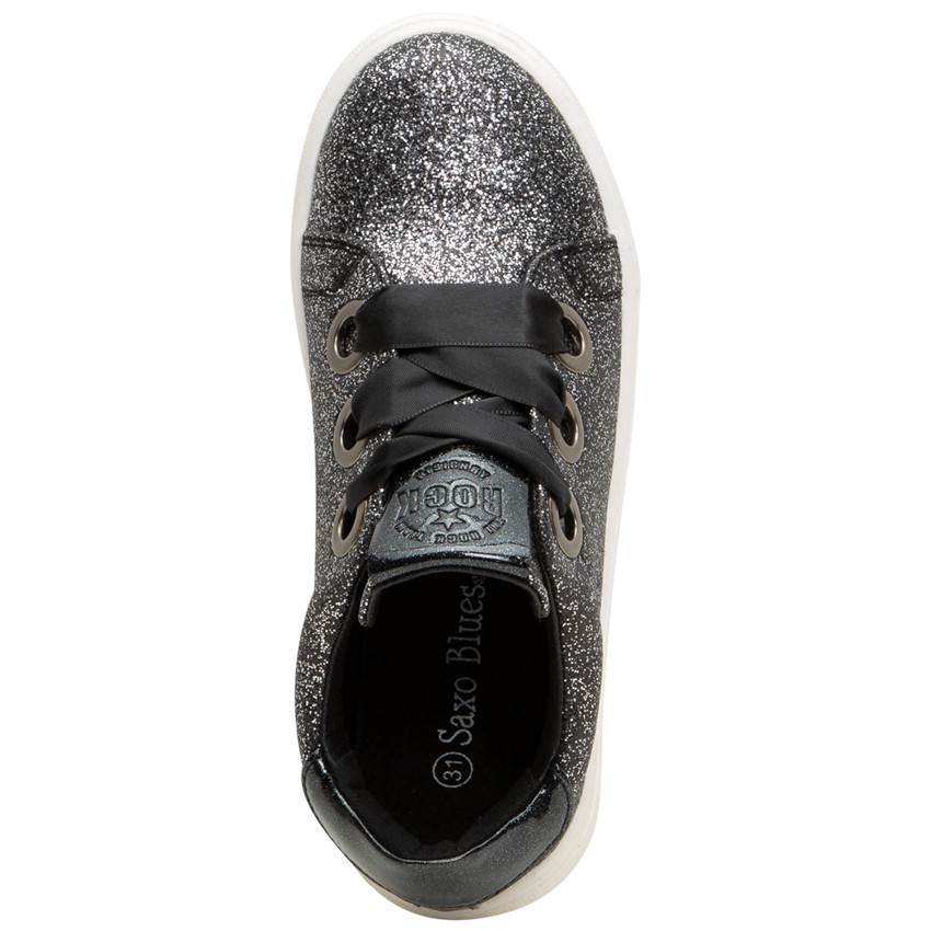Baskets pailletées avec lacets en satin du 28 au 38 Main Baskets pailletées avec lacets en satin du 28 au 38