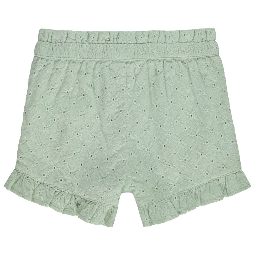 Short unie en broderie anglaise pour bébé fille 