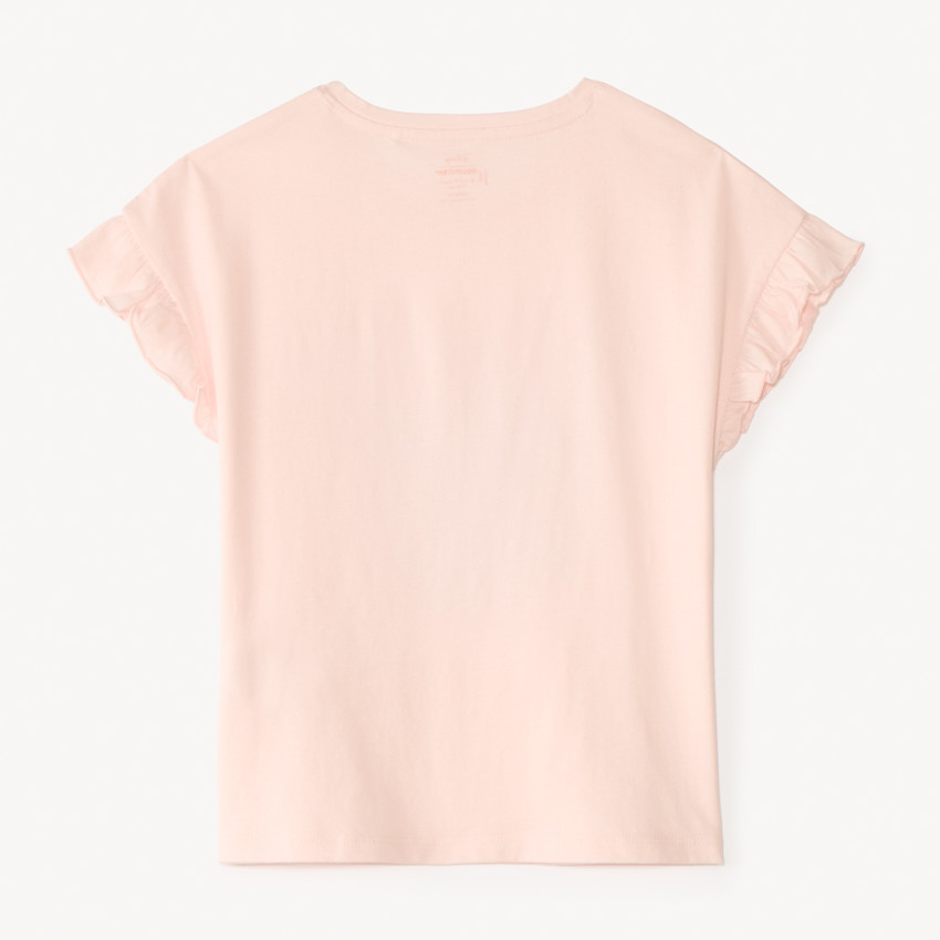 T-shirt manches courtes volantées print lenticulaire Minnie Disney pour fille 