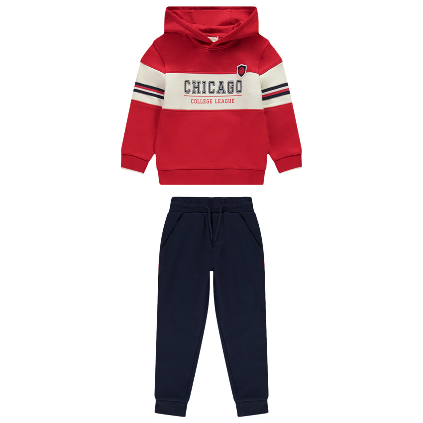 Ensemble jogging avec sweat a capuche pour garcon